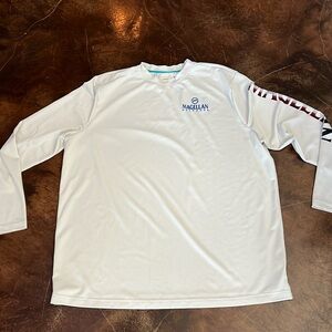Men’s Magellan Long Sleeve Fishing Shirt Moisture Wicking Silver size 3XL